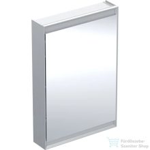   Geberit ONE 60x90 cm-es 1 ajtós tükrös szekrény ComfortLight világítással,balos,eloxált alumínium 505.810.00.1