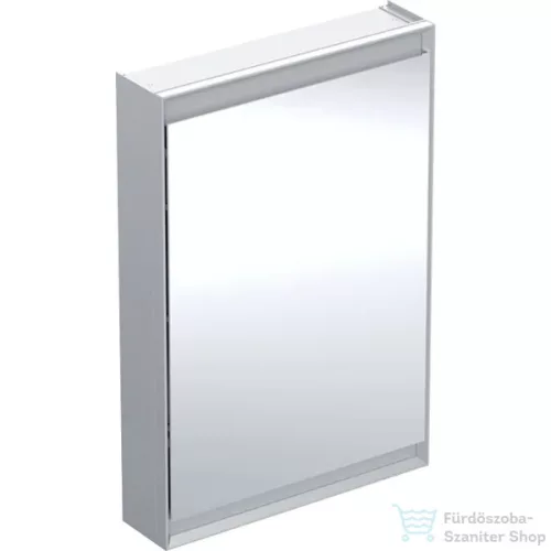 Geberit ONE 60x90 cm-es 1 ajtós tükrös szekrény ComfortLight világítással,balos,eloxált alumínium 505.810.00.1