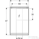 Geberit ONE 60x90 cm-es 1 ajtós tükrös szekrény ComfortLight világítással,balos,eloxált alumínium 505.810.00.1