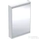 Geberit ONE 60x90 cm-es 1 ajtós tükrös szekrény ComfortLight világítással,balos,fehér/porszórt alumínium 505.810.00.2