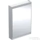 Geberit ONE 60x90 cm-es 1 ajtós tükrös szekrény ComfortLight világítással,jobbos,eloxált alumínium 505.811.00.1