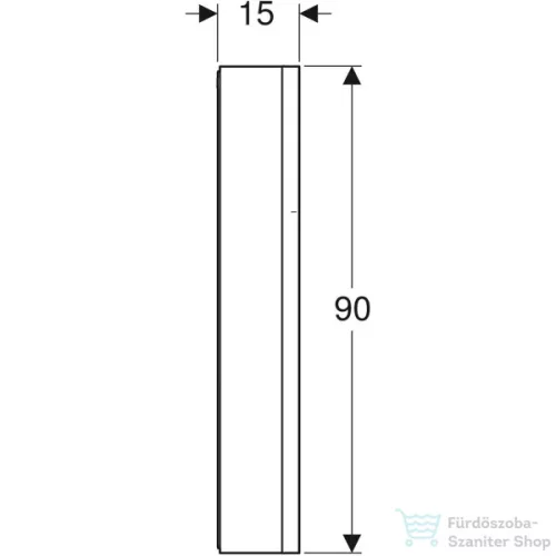 Geberit ONE 60x90 cm-es 1 ajtós tükrös szekrény ComfortLight világítással,jobbos,eloxált alumínium 505.811.00.1