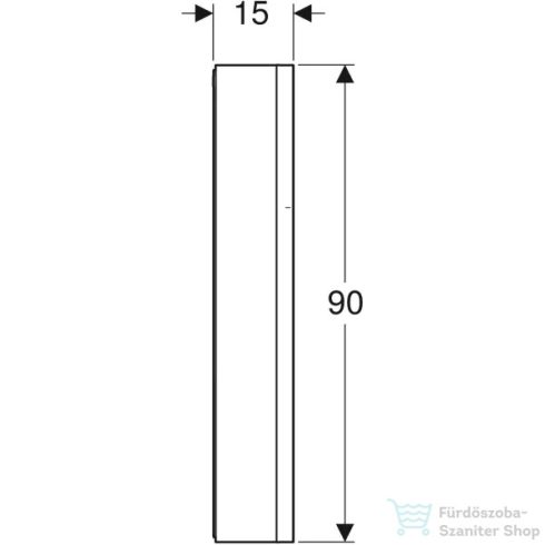 Geberit ONE 60x90 cm-es 1 ajtós tükrös szekrény ComfortLight világítással,jobbos,fehér/porszórt alumínium 505.811.00.2