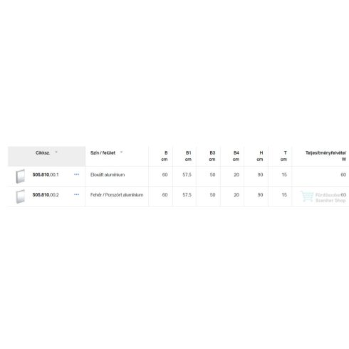 Geberit ONE 60x90 cm-es 1 ajtós tükrös szekrény ComfortLight világítással,jobbos,fehér/porszórt alumínium 505.811.00.2