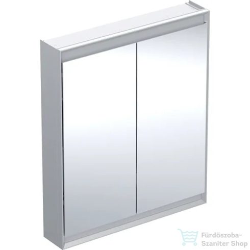 Geberit ONE 75x90 cm-es kétajtós tükrös szekrény ComfortLight-tal,eloxált alumínium 505.812.00.1