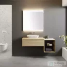 Geberit ONE 75x90 cm-es kétajtós tükrös szekrény ComfortLight-tal,eloxált alumínium 505.812.00.1