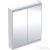 Geberit ONE 75x90 cm-es kétajtós tükrös szekrény ComfortLight-tal,fehér/porszórt alumínium 505.812.00.2