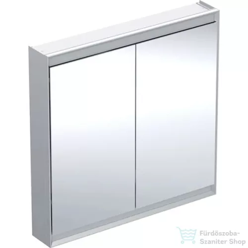 Geberit ONE 90x90 cm-es kétajtós tükrös szekrény ComfortLight-tal,eloxált alumínium 505.813.00.1