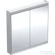 Geberit ONE 90x90 cm-es kétajtós tükrös szekrény ComfortLight-tal,eloxált alumínium 505.813.00.1