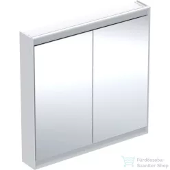   Geberit ONE 90x90 cm-es kétajtós tükrös szekrény ComfortLight-tal,fehér/porszórt alumínium 505.813.00.2
