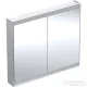Geberit ONE 105x90 cm-es kétajtós tükrös szekrény ComfortLight-tal,eloxált alumínium 505.814.00.1