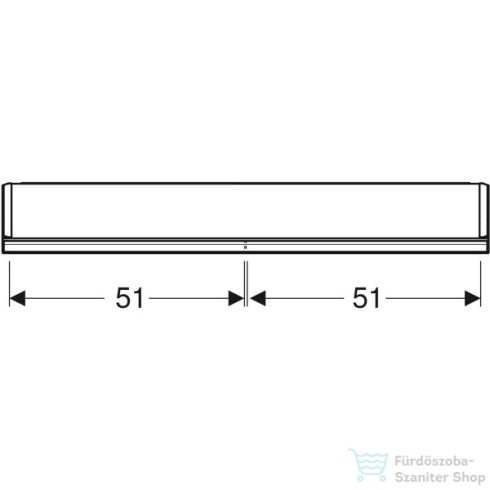 Geberit ONE 105x90 cm-es kétajtós tükrös szekrény ComfortLight-tal,eloxált alumínium 505.814.00.1