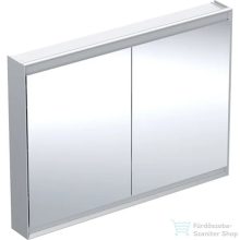   Geberit ONE 120x90 cm-es kétajtós tükrös szekrény ComfortLight-tal,eloxált alumínium 505.815.00.1