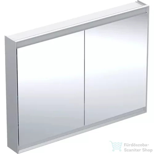 Geberit ONE 120x90 cm-es kétajtós tükrös szekrény ComfortLight-tal,eloxált alumínium 505.815.00.1