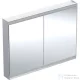 Geberit ONE 120x90 cm-es kétajtós tükrös szekrény ComfortLight-tal,eloxált alumínium 505.815.00.1