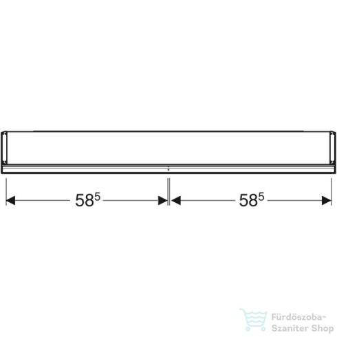 Geberit ONE 120x90 cm-es kétajtós tükrös szekrény ComfortLight-tal,eloxált alumínium 505.815.00.1