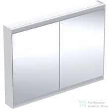   Geberit ONE 120x90 cm-es kétajtós tükrös szekrény ComfortLight-tal,fehér/porszórt alumínium 505.815.00.2