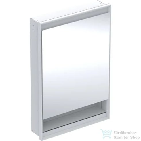 Geberit ONE 60x90 cm-es 1 ajtós falsík alatti tükrös szekrény ComfortLight világítással,balos,fehér/porszórt alumínium 505.820.00.2