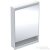 Geberit ONE 60x90 cm-es 1 ajtós falsík alatti tükrös szekrény ComfortLight világítással,balos,fehér/porszórt alumínium 505.820.00.2