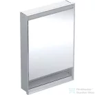 Geberit ONE 60x90 cm-es 1 ajtós falsík alatti tükrös szekrény ComfortLight világítással,jobbos,eloxált alumínium 505.821.00.1
