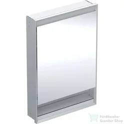   Geberit ONE 60x90 cm-es 1 ajtós falsík alatti tükrös szekrény ComfortLight világítással,jobbos,eloxált alumínium 505.821.00.1