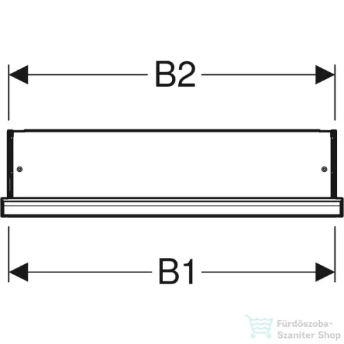 Geberit ONE 60x90 cm-es 1 ajtós falsík alatti tükrös szekrény ComfortLight világítással,jobbos,eloxált alumínium 505.821.00.1