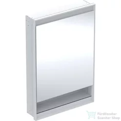   Geberit ONE 60x90 cm-es 1 ajtós falsík alatti tükrös szekrény ComfortLight világítással,jobbos,fehér/porszórt alumínium 505.821.00.2