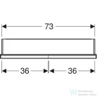 Geberit ONE 75x90 cm-es 2 ajtós,nyitott polcos falsík alatti tükrös szekrény ComfortLight világítással,fehér/porszórt alumínium 505.822.00.2