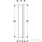 Geberit ONE 75x90 cm-es 2 ajtós,nyitott polcos falsík alatti tükrös szekrény ComfortLight világítással,matt fekete/porszórt alumínium 505.822.00.7
