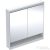 Geberit ONE 90x90 cm-es 2 ajtós,nyitott polcos falsík alatti tükrös szekrény ComfortLight világítással,fehér/porszórt alumínium 505.823.00.2