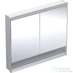   Geberit ONE 105x90 cm-es 2 ajtós,nyitott polcos falsík alatti tükrös szekrény ComfortLight világítással,eloxált alumínium 505.824.00.1