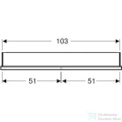 Geberit ONE 105x90 cm-es 2 ajtós,nyitott polcos falsík alatti tükrös szekrény ComfortLight világítással,matt fekete/porszórt alumínium 505.824.00.7