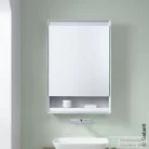 Geberit ONE 60x90 cm-es 1 ajtós tükrös szekrény ComfortLight világítással,balos,eloxált alumínium 505.830.00.1