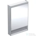 Geberit ONE 60x90 cm-es 1 ajtós tükrös szekrény ComfortLight világítással,balos,eloxált alumínium 505.830.00.1
