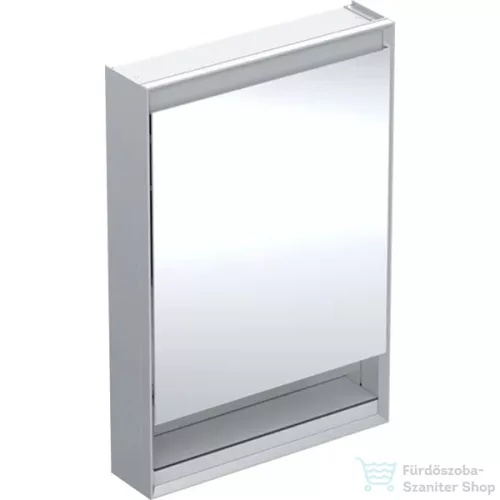 Geberit ONE 60x90 cm-es 1 ajtós tükrös szekrény ComfortLight világítással,balos,eloxált alumínium 505.830.00.1