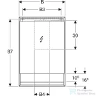 Geberit ONE 60x90 cm-es 1 ajtós tükrös szekrény ComfortLight világítással,balos,fehér/porszórt alumínium 505.830.00.2