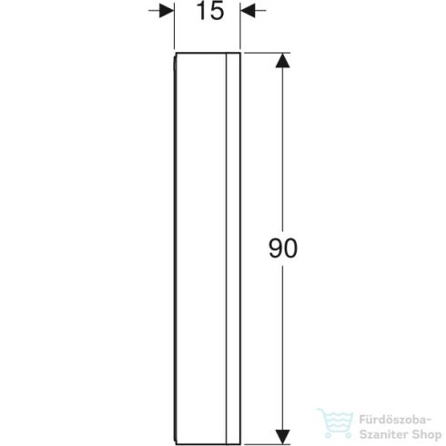 Geberit ONE 60x90 cm-es 1 ajtós tükrös szekrény ComfortLight világítással,balos,fehér/porszórt alumínium 505.830.00.2