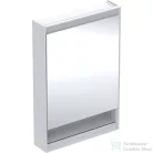 Geberit ONE 60x90 cm-es 1 ajtós tükrös szekrény ComfortLight világítással,balos,fehér/porszórt alumínium 505.830.00.2