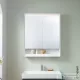 Geberit ONE 75x90 cm-es kétajtós tükrös szekrény ComfortLight világítással,nyitott polccal,fehér/porszórt alumínium 505.832.00.2