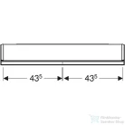 Geberit ONE 90x90 cm-es kétajtós tükrös szekrény ComfortLight világítással,nyitott polccal,fehér/porszórt alumínium 505.833.00.2