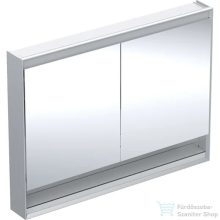   Geberit ONE 120x90 cm-es kétajtós tükrös szekrény ComfortLight világítással,nyitott polccal,eloxált alumínium 505.835.00.1