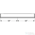 Geberit ONE 120x90 cm-es kétajtós tükrös szekrény ComfortLight világítással,nyitott polccal,eloxált alumínium 505.835.00.1
