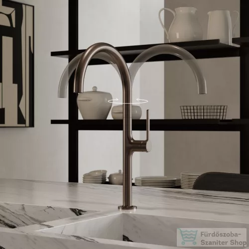 Kludi REEF mosogató csaptelep, szálcsiszolt bronz 50803N175