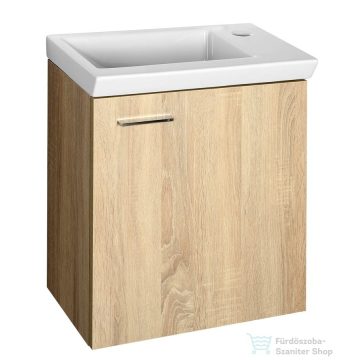   AQUALINE ZOJA mosdótartó szekrény, jobbos, 44x50x23,5cm, platina tölgy, 51046DP