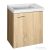 AQUALINE ZOJA mosdótartó szekrény, jobbos, 44x50x23,5cm, platina tölgy, 51046DP