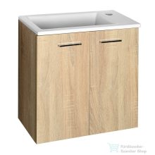   AQUALINE ZOJA mosdótartó szekrény, 49x50x23,5cm, platina tölgy, két ajtós 51047DP