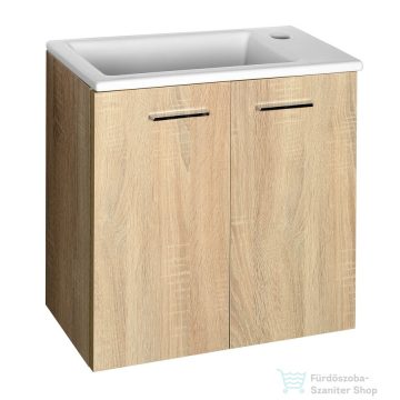   AQUALINE ZOJA mosdótartó szekrény, 49x50x23,5cm, platina tölgy, két ajtós 51047DP