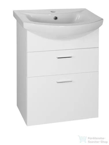 AQUALINE ZOJA mosdótartó szekrény, 2 fiókos, 50,5x74x30cm, fehér 51051A