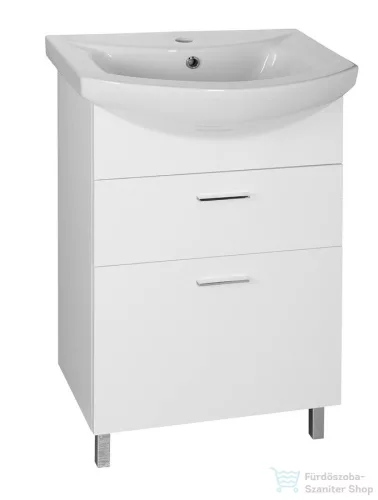 AQUALINE ZOJA mosdótartó szekrény, 2 fiókos, 50,5x74x30cm, fehér 51051A