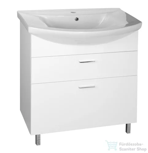 AQUALINE ZOJA mosdótartó szekrény, 2 fiókos, 71,5x74x34cm, fehér 51071A